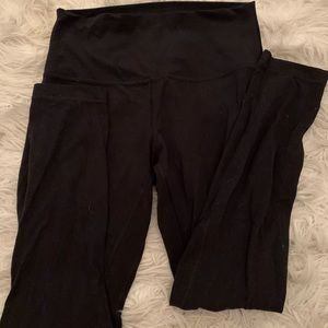 Black Long Cotton Lululemon Leggings Size 6